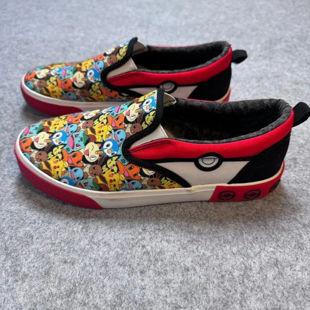 Ground Up Pokemon Slip On Shoes Youth Size 6 Pikachu Canvas Multicolor